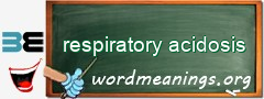 WordMeaning blackboard for respiratory acidosis